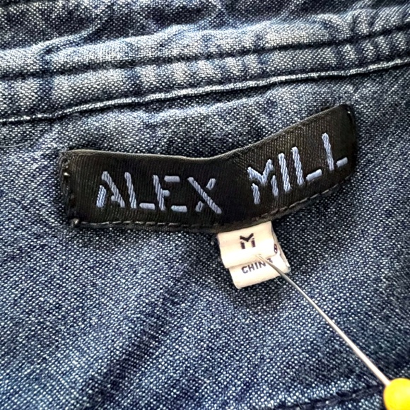 ALEX MILL Blue Striped Long Sleeve Cotton Button Down Shirt - M - Picture 6 of 10